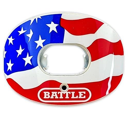 Battle Sports American Flag 2.0 Chrome Oxygen Football Mouthguard